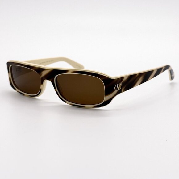 NEW VALENTINO SUNGLASSES VLS-184C BEIGE/BROWN MEN EYEWEAR